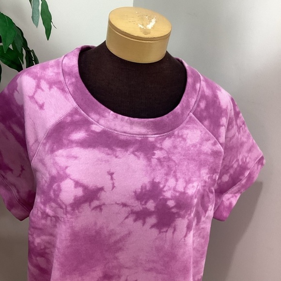 Sonoma Short Sleeve Sweatshirt Woman’s size 1X purple tie dye NWT Crewne… - Picture 14 of 14
